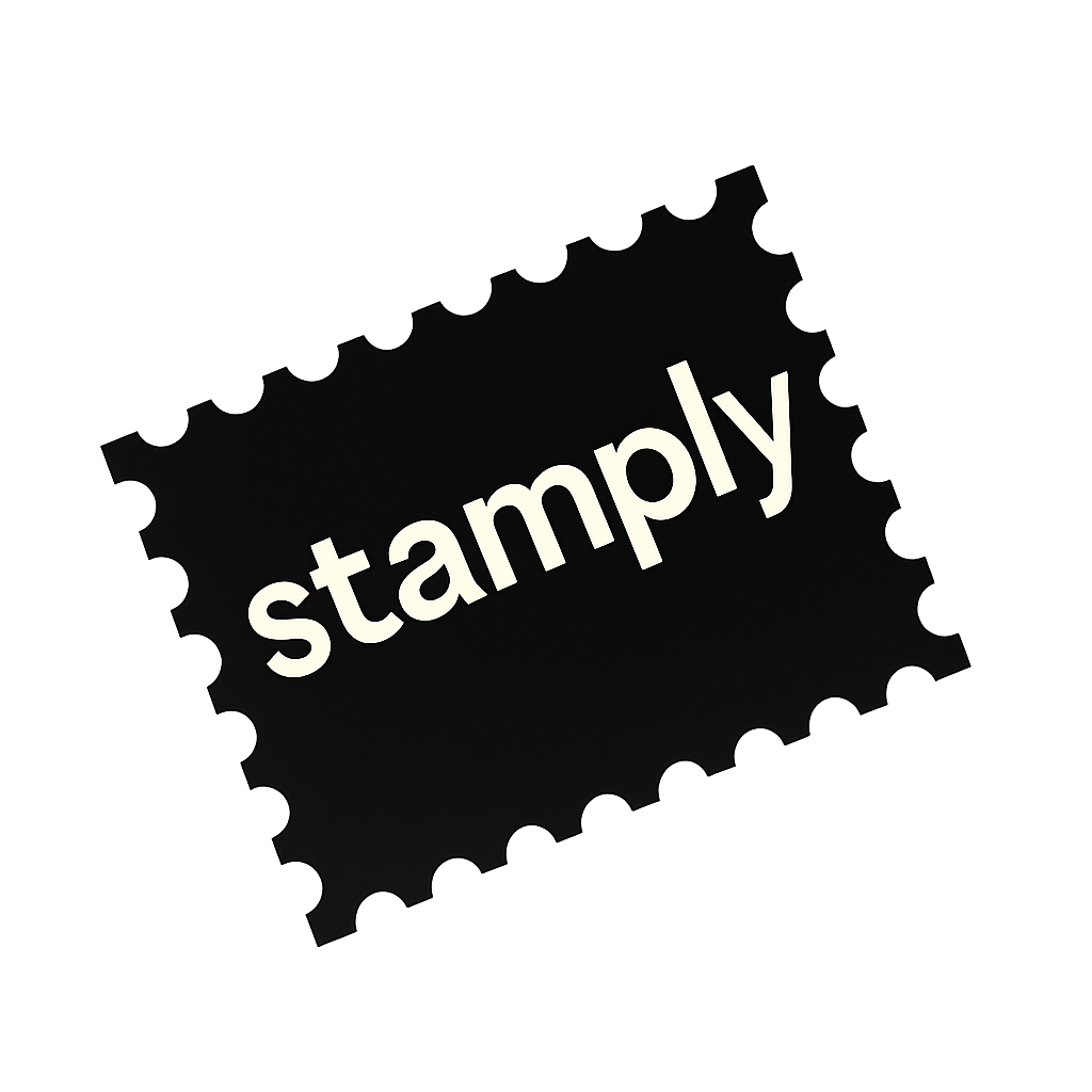 Briefmarken-Logo Dunkelmodus